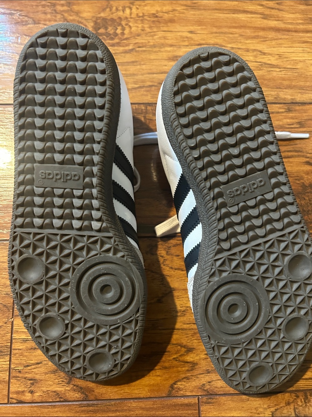 adidas White, Black & Gray Retro Leather Sneaker - Picture 3 of 3